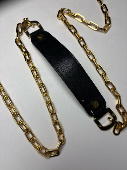 Women's Tory Burch Black Pebble Leather Gold-Tone Logo Pre-Owned Small Purse