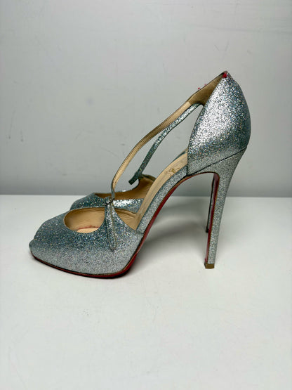 W Shoe Size 39 Christian Louboutin Silver Women's Pump