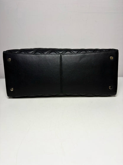 Kate Spade New York Diamond Quilt Leather Pre-owned Black Carey Tote Bag