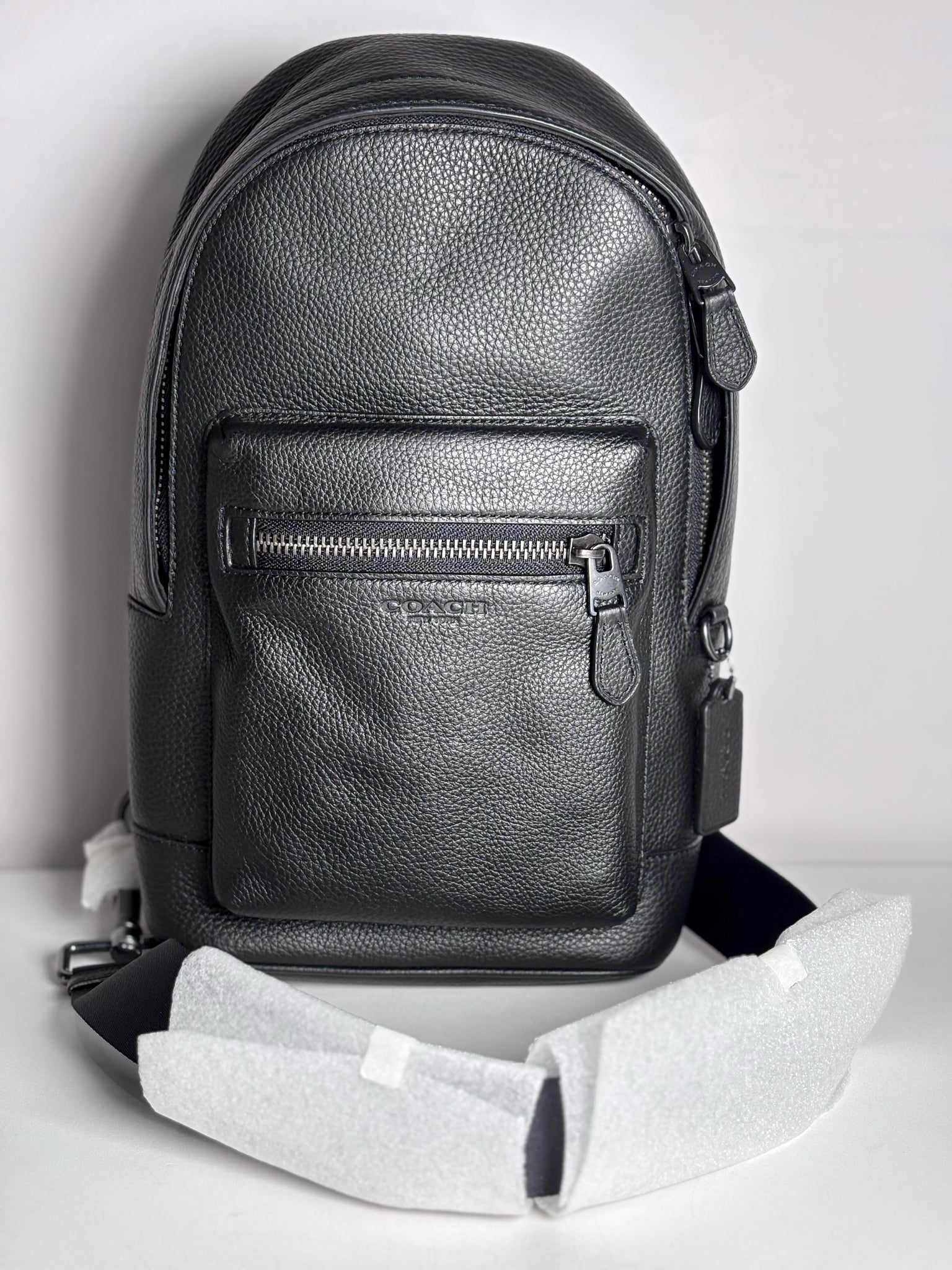 coach black and white leather backpack Leather Coach Leather NWT Black Backpack – VIDA STYLE SHOP