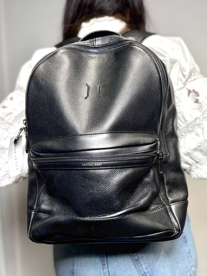 Hook & Albert Black Leather Men's Backpack