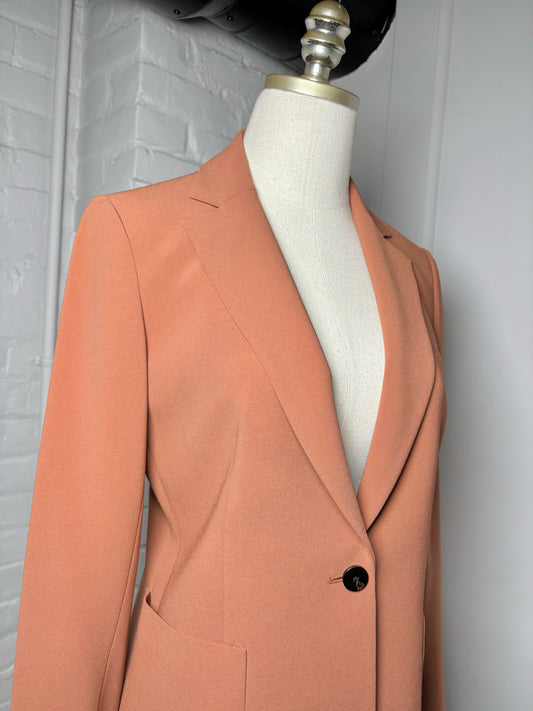 Women Size 6 Theory Terracotta Solid Blazer
