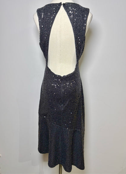 bcbgmaxazria black sequin dress Sequin Crepe Dress Gold & Black Combo / 6