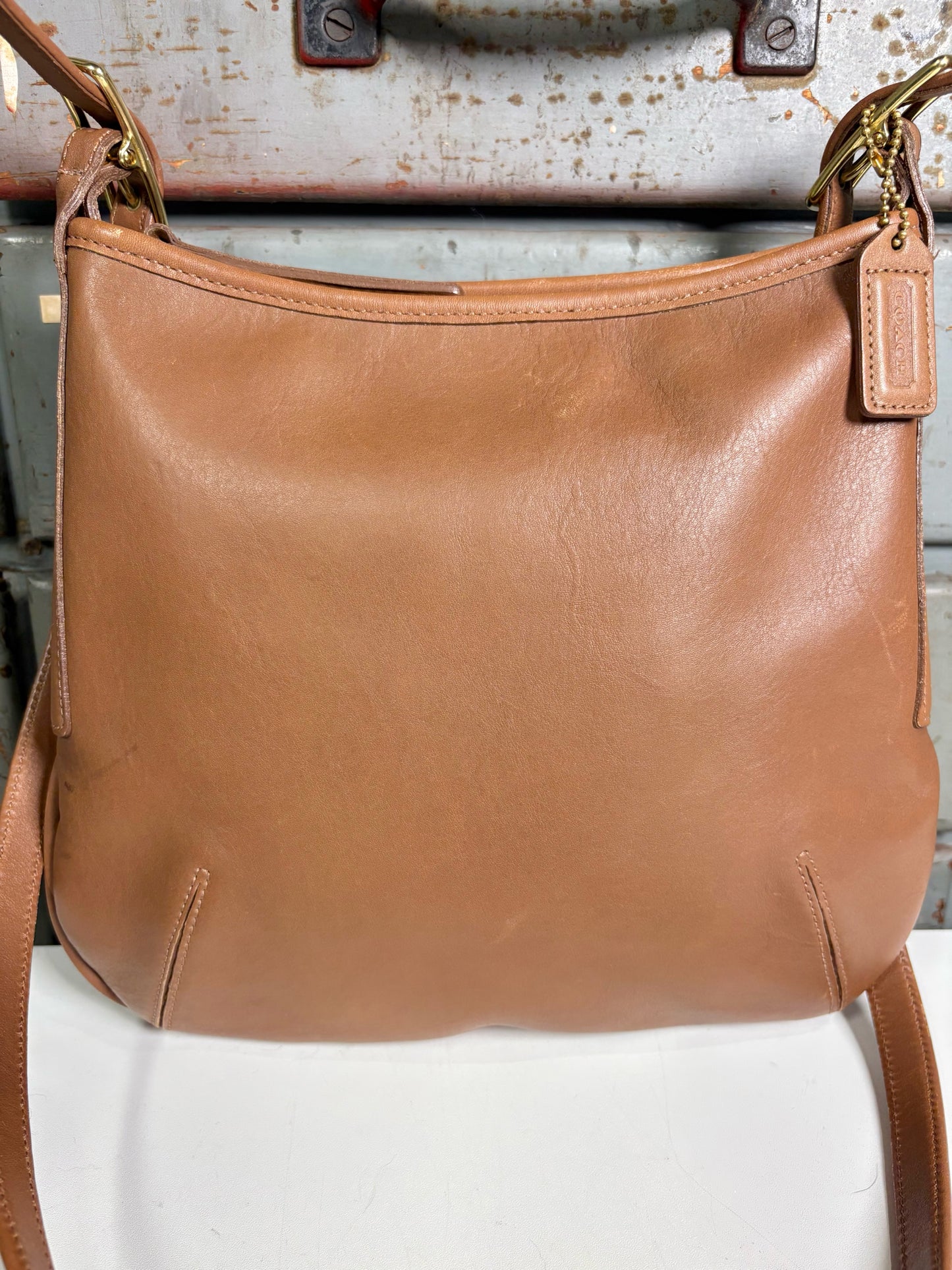 Coach Solid Vintage Leather Pre-owned Brown Cowhide 9204 Purse