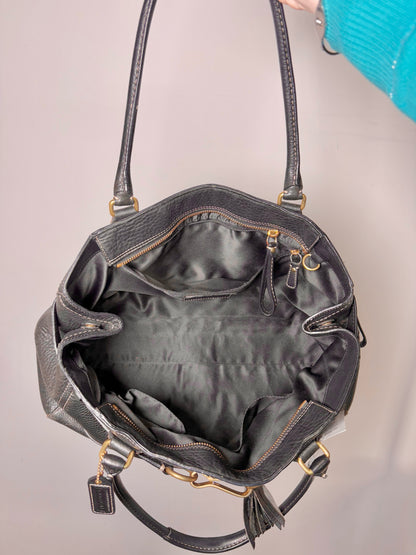 Leather Coach Solid Vintage Leather Black Purse