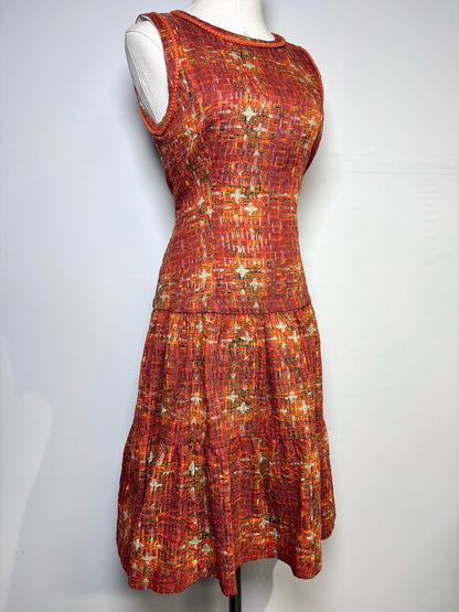 Women Size 6 CH Carolina Herrera Orange Knit Pre-owned Dress