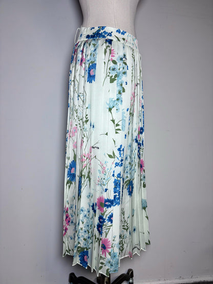 Size 40 (XS) Off-white Floral Print Pre-owned, NWT Midi Skirt