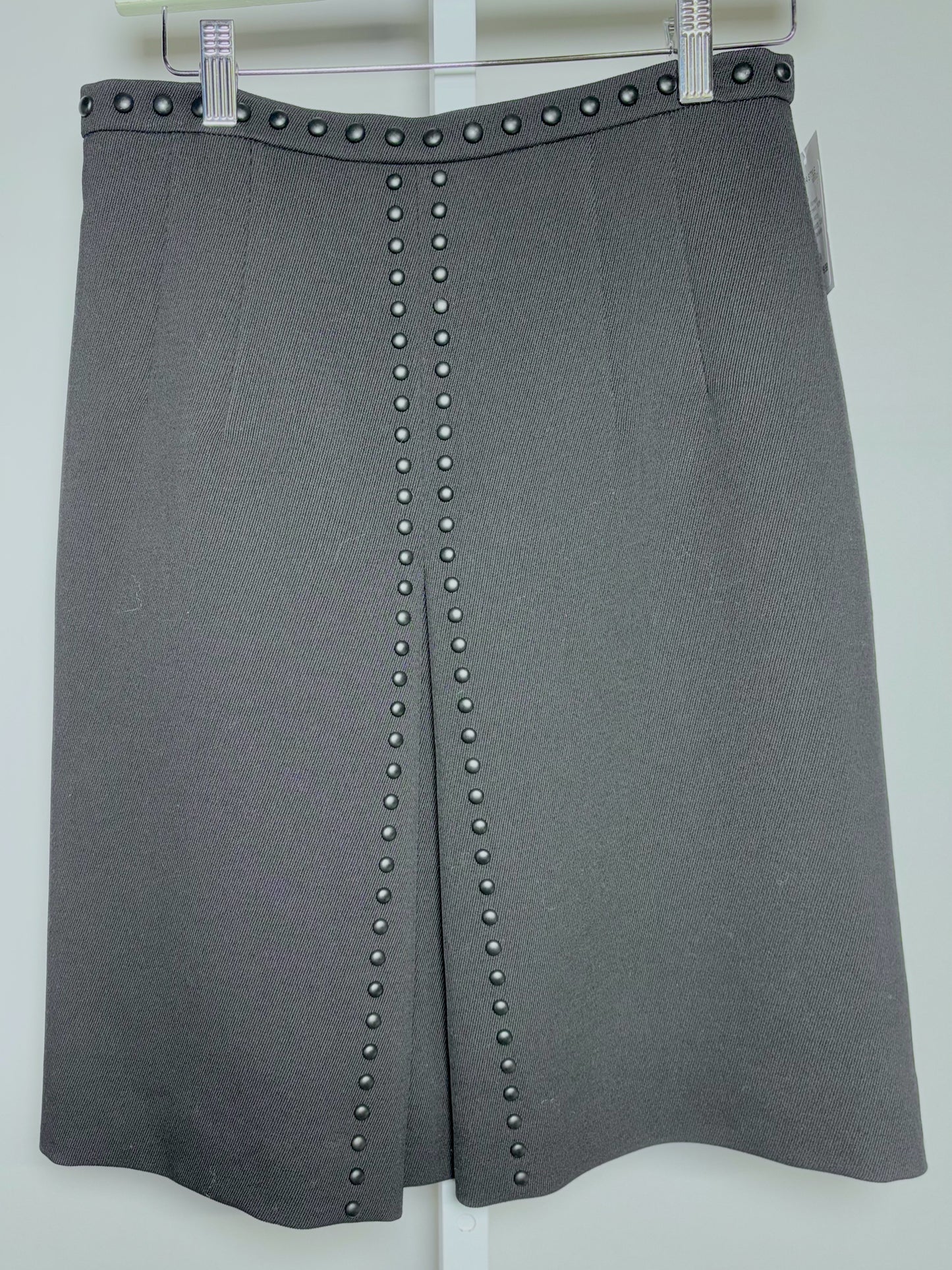 Women Size 6 Akris Punto Black Wool A-line NWT Skirt