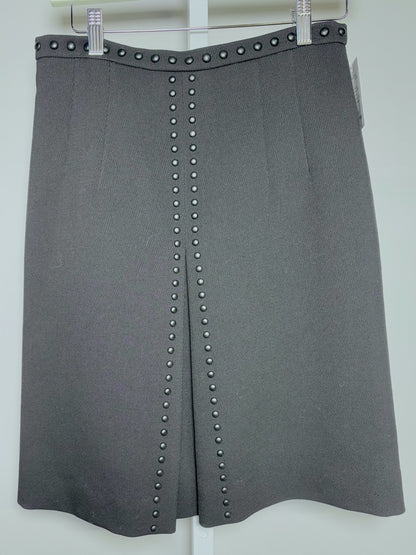 Women Size 6 Akris Punto Black Wool A-line NWT Skirt