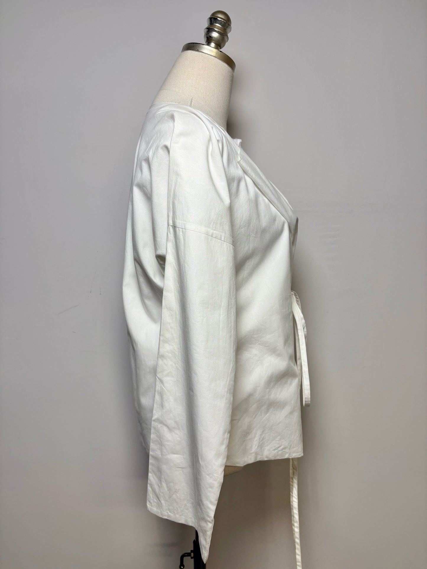 Women Size XS/S Comme des Garçons White Pure Cotton Pre-Owned Collector's Shirt