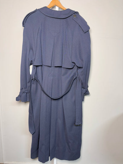 Burberry Navy 100% Wool Solid Men's Mens Size L Coat