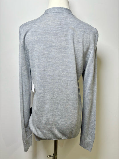 Women Size M Kate Spade Gray Stripe Wool Sweater