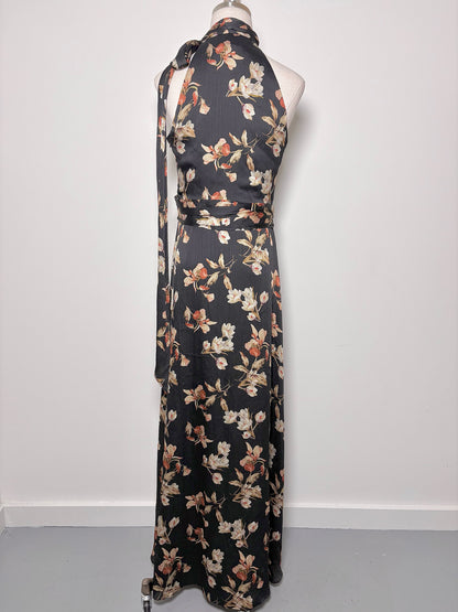 Women Size 4 Sachin + Babi Black Floral Pre-owned Dress