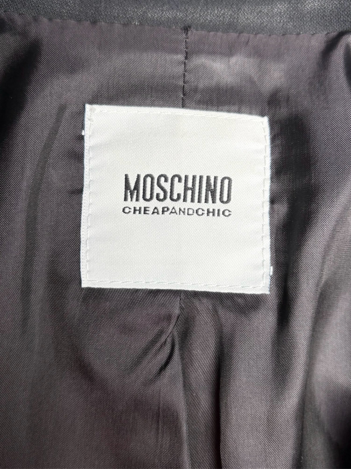 Women's Moschino Cheap + Chic Black Bow Vintage Y2K Pre-Owned Jacket