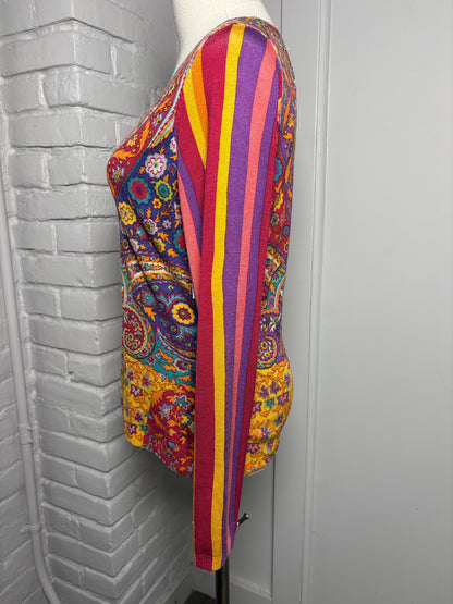 Women Size 42 Etro Orange, red, blue Print Top
