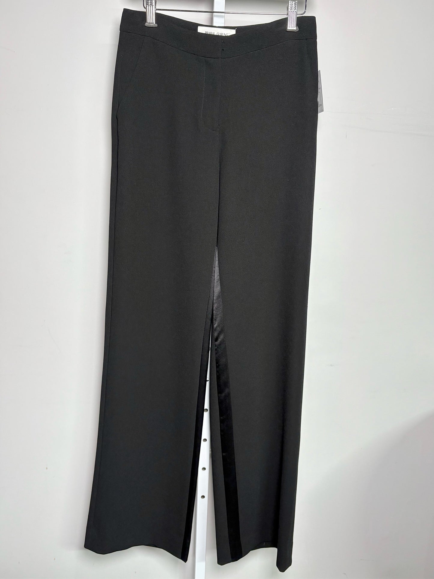 Women Size 2 Prabal Gurung Black Tuxedo Flowy Leg Pants