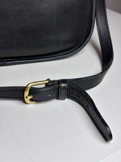 Coach Solid Vintage Leather Pre-owned Black Genuine Leather Small Purse