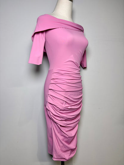 Women Size 38 Chiara Boni La Petite Robe Pink Solid Women's Pre-owned Dress