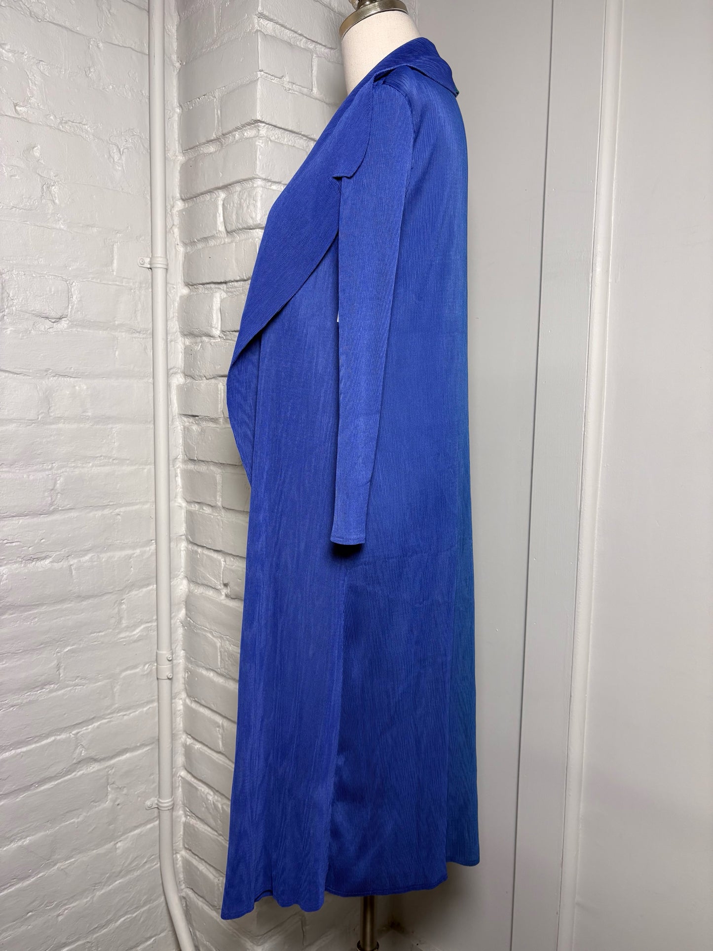 Women Size M Vanite Couture Blue Ombre Pleats Dress