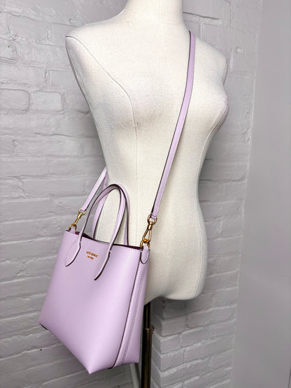 Kate Spade New York Leather Violet Purple Tote Bag