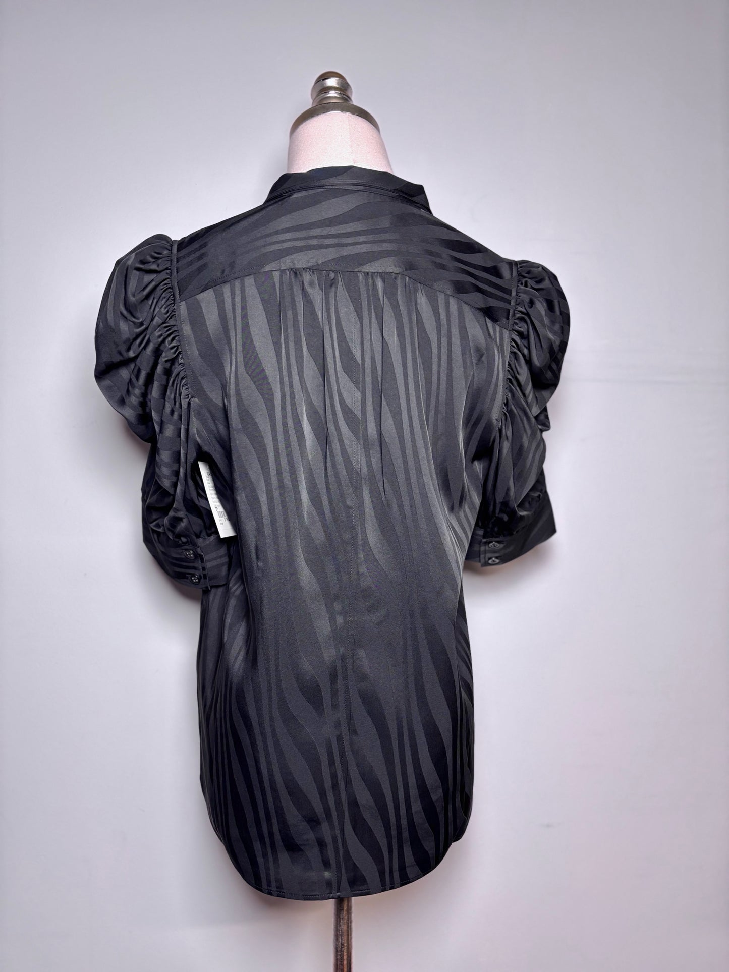 Women Size SP Frame Black Shiny Gillian Pre-owned, NWT Blouse