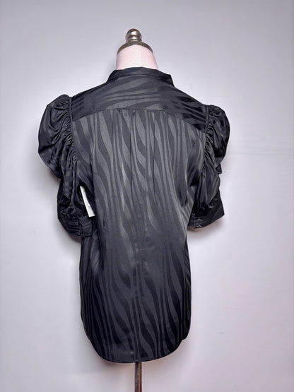 Women Size SP Frame Black Shiny Gillian Pre-owned, NWT Blouse