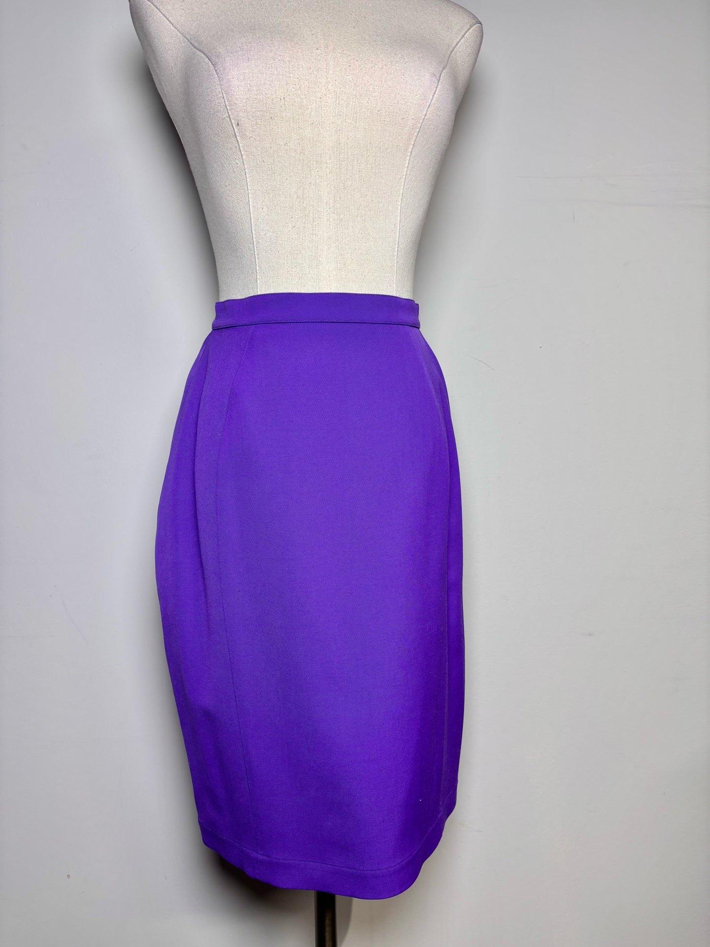 Women Size 36 (4 US) Thierry Mugler Paris Purple Solid Vintage 2 Piece Set