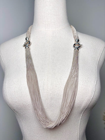 Sterling Silver 3-way Convertible Pre-owned Necklace