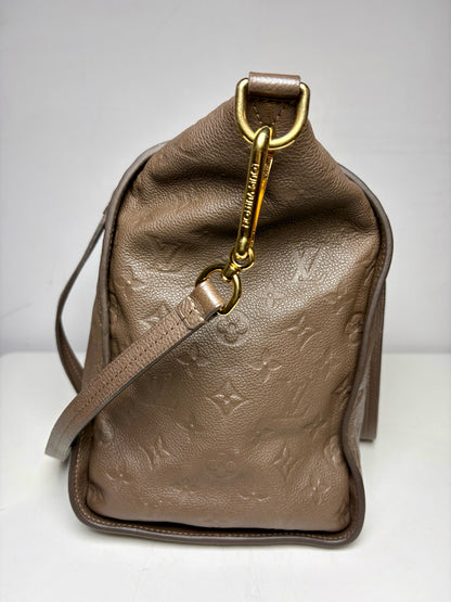 Women's Louis Vuitton Lumineuse PM Taupe Monogram Empreinte Leather Authentic Pre-Owned Bag