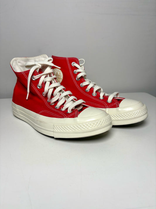 W Shoe Size 9.5 Converse Chuck Taylor Red Canvas Pre-owned, NWOT Sneakers