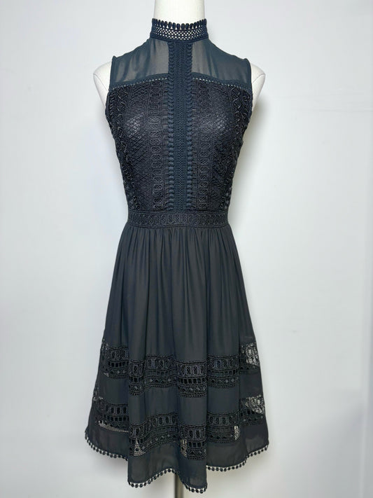 Women Size 2 All Saints Black Solid Dress