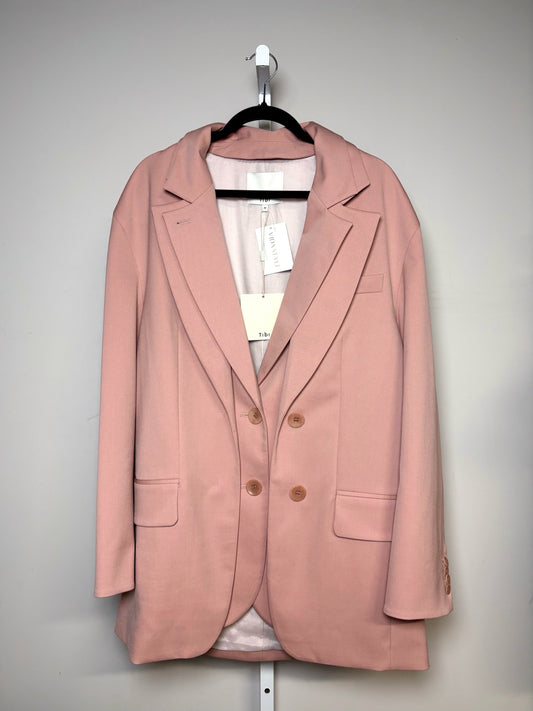 Women Size M Tibi Light Pink Liam Double Lapel Jacket/Blazer NWT Pre-owned