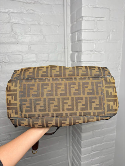 Canvas Fendi Zucca Print Canvas Pre-owned Brown Medium Purse
