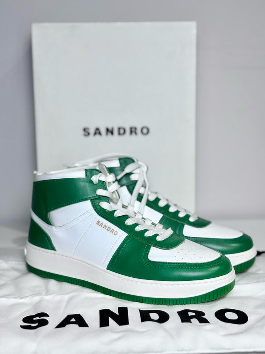 W Shoe Size 40 Sandro Green & white Leather Sneakers