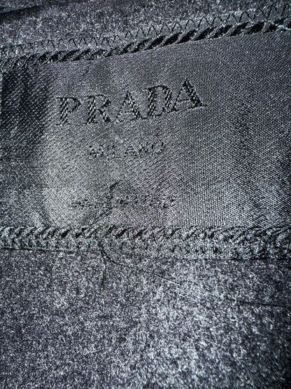 Prada Single-Breasted Charcoal Cashmere Solid Men's Size 50 (L) Coat