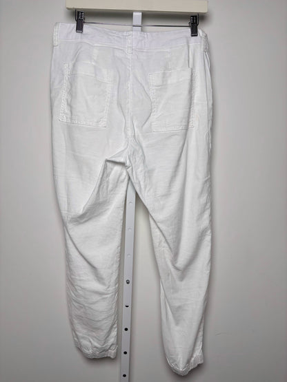 Women Size 8 Frank & Eileen White Solid Pants