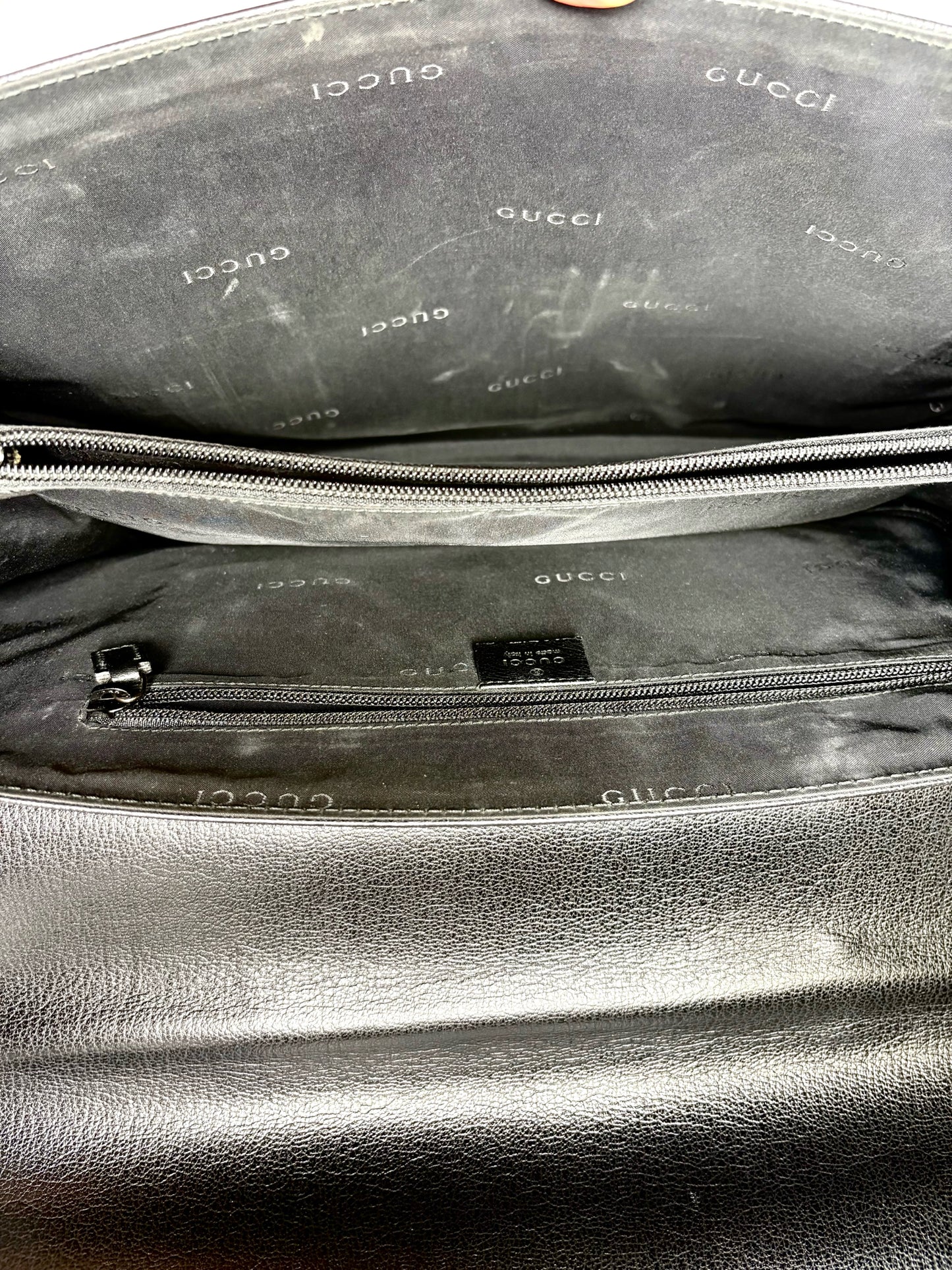 Men's Gucci Classic Leather Brown Briefase