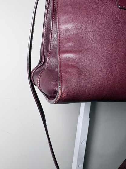 Saint Laurent Sac De Jour Burgundy Leather Iconic YSL Classic 2024 Pre-owned