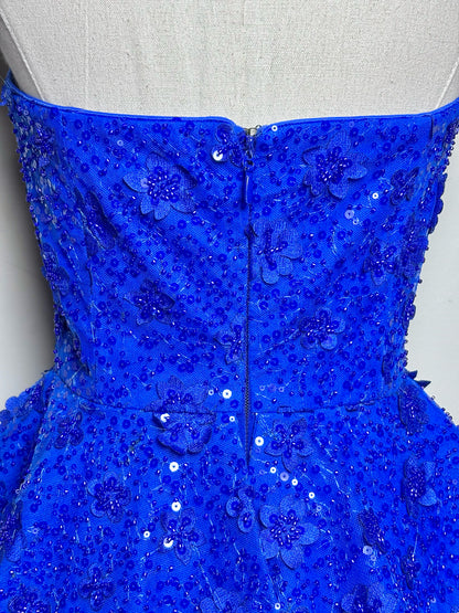 Women Size S Dress the Population Cobalt Blue Sequins Women's Dress