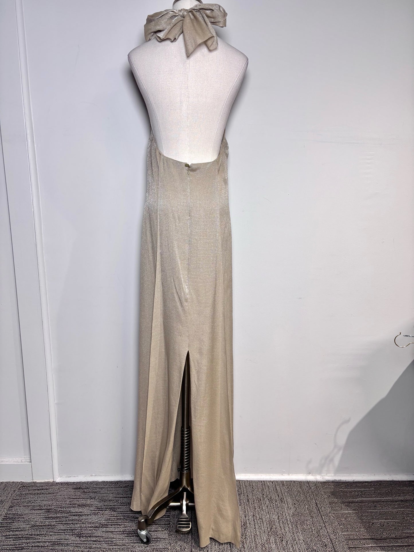 Chanel Boutique Spring 1999 Metallic Gold Gown - Vintage Pre-owned Size 38 (4)