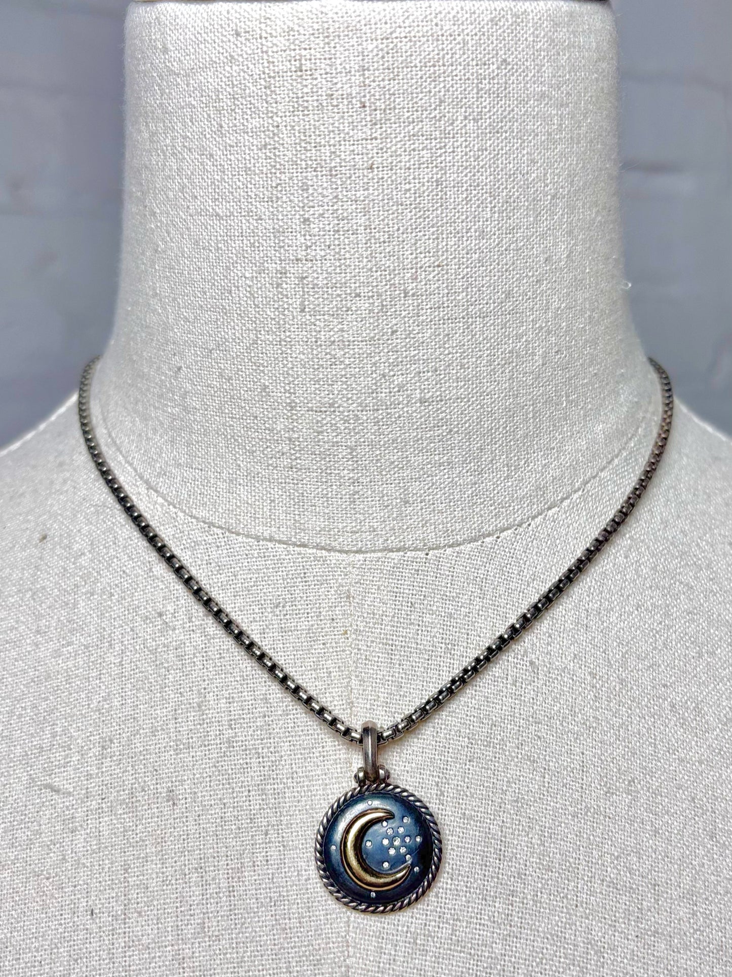 18K Gold-Finish David Yurman Diamond 18K Yellow Gold Necklace