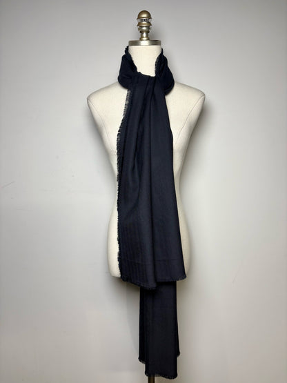 Tuckernuck x India Hicks Women's Pure Wool Pre-owned Navy Blue Shawl