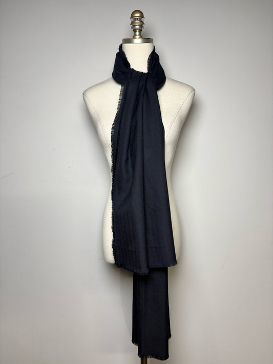 Tuckernuck x India Hicks Women's Pure Wool Pre-owned Navy Blue Shawl