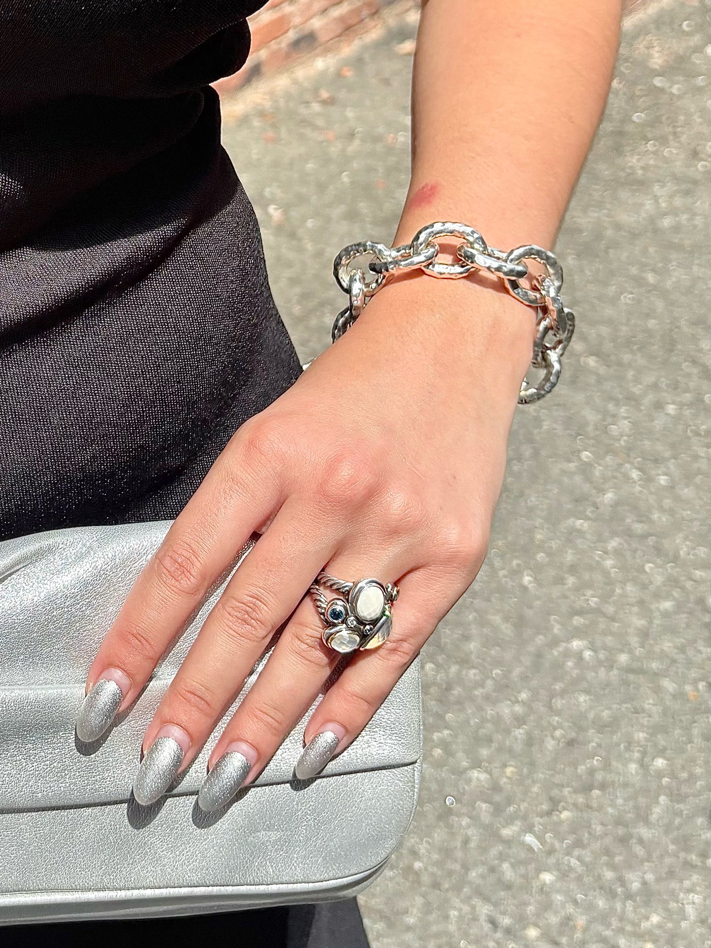 Ippolita Polished, Hammered Glamazon Bastille Toggle Bracelet