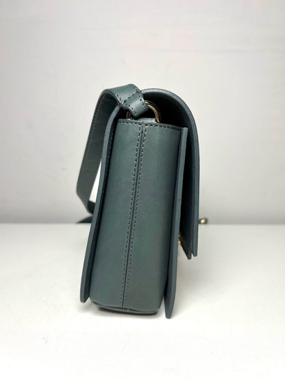 Lanvin Classic Pochette NWT Gray Calfskin Flap Purse