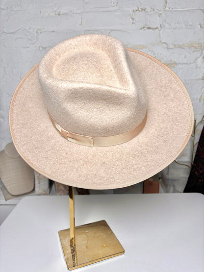Gigi Pip Australian Wool NWT Oatmeal Monroe Rancher Hat