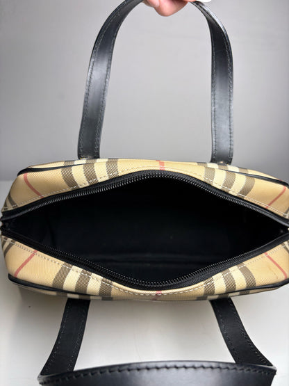 Women's Burberry Nova Check Coated Canvas  Pre-owned Bowler Bag