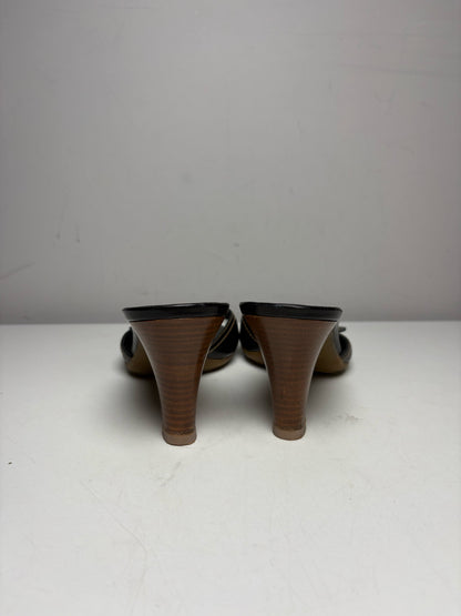 Women Shoe Size 8.5 (Estimated) Coach Margot Black Leather Vintage Y2K Rare Pre-Owned Sandals