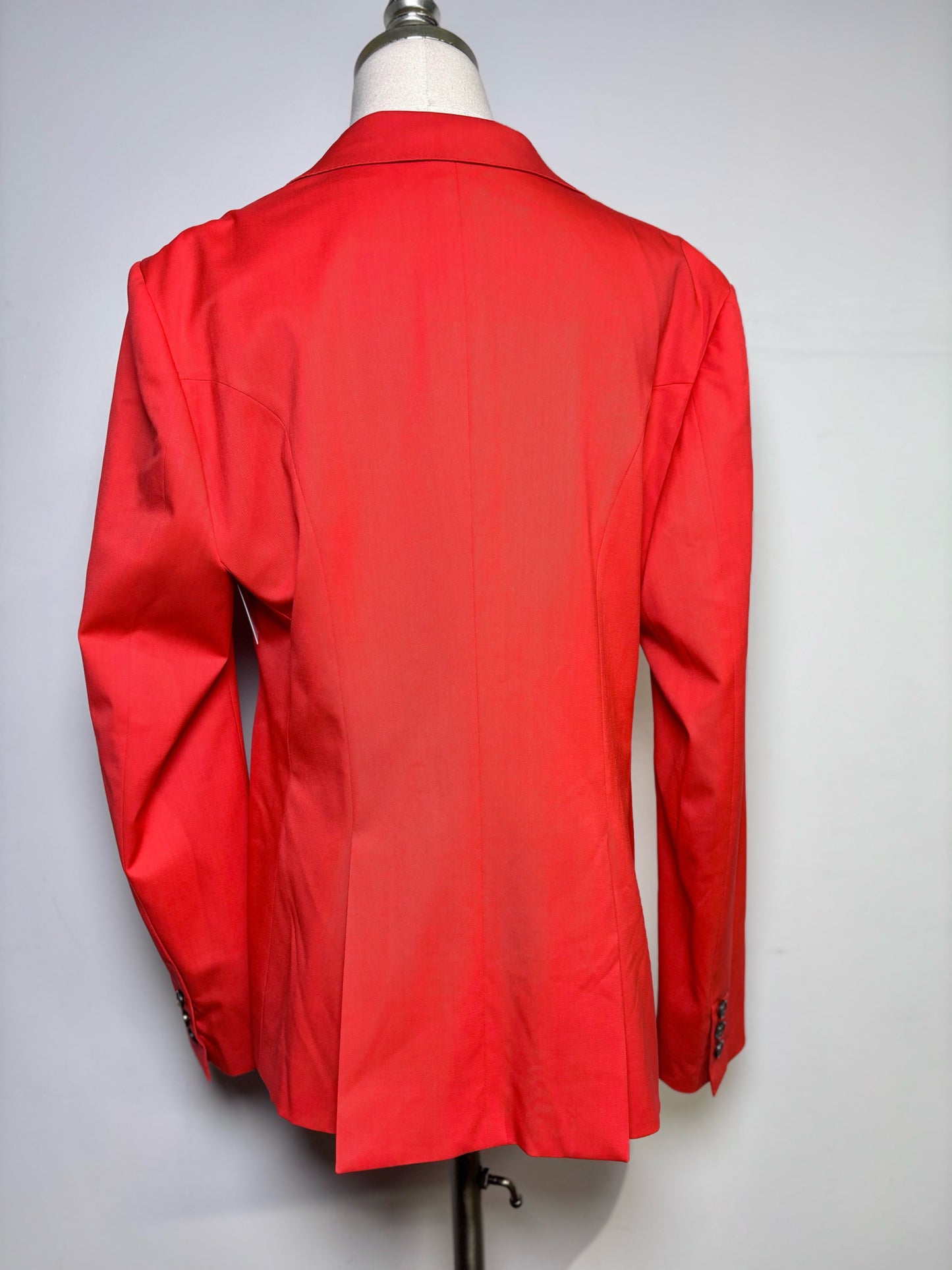 Women Size 48 (L, US) Belvest Red Pure Wool 2-piece Blazer, Pants Suit