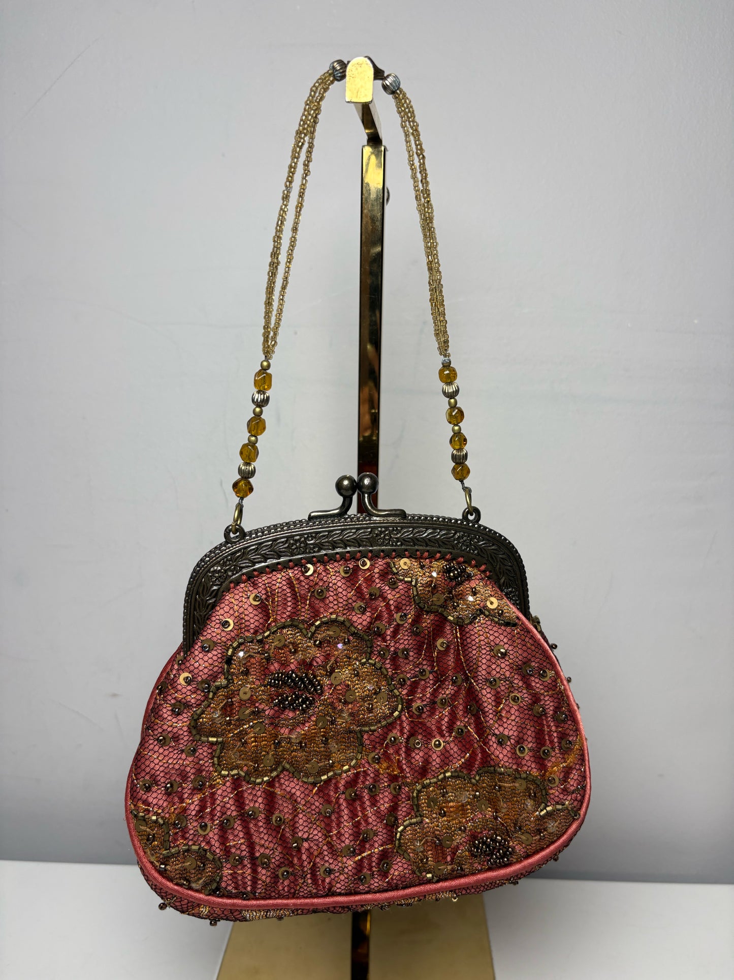 Women's Christiana Rose Embellished Vintage Y2K Pre-Owned Mini Purse